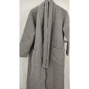 Gray Waffle Knit Robe